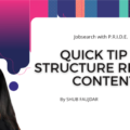 Quick Tip to Structure Resume Content